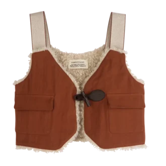 Marmelade – Baumwollcardigan mit Kunstfellfutter