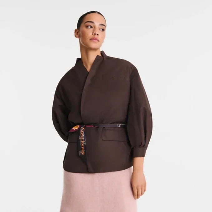 Mocha – Kimonojacke aus technischem Taft Mocha – Kimonojacke aus technischem Taft