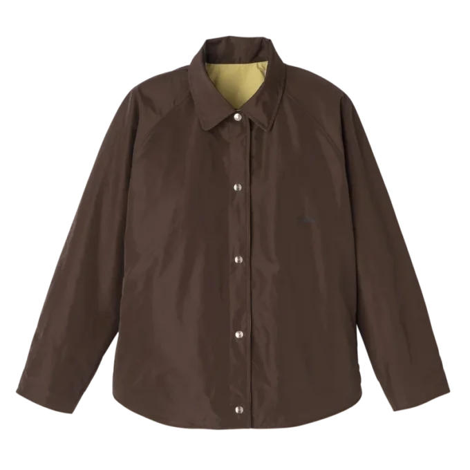 Mokka/Pistazie – Technische Taftjacke mit Wattierung