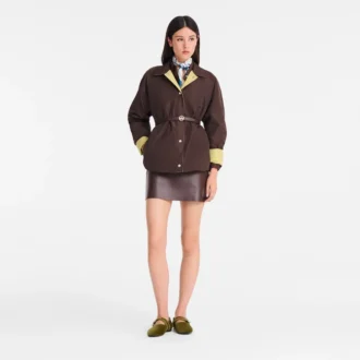 Mokka/Pistazie – Technische Taftjacke mit Wattierung