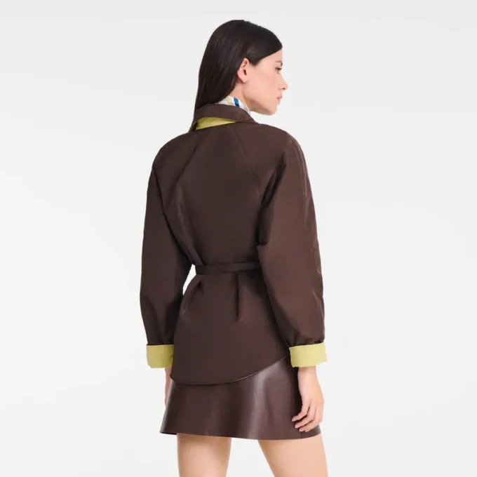 Mokka/Pistazie – Technische Taftjacke mit Wattierung