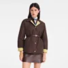 Mokka/Pistazie – Technische Taftjacke mit Wattierung