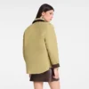Mokka/Pistazie – Technische Taftjacke mit Wattierung