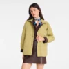 Mokka/Pistazie – Technische Taftjacke mit Wattierung