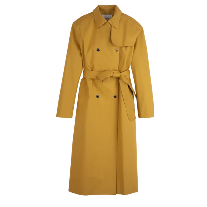 Muskat – Wasserabweisender Trenchcoat aus technischem Canvas