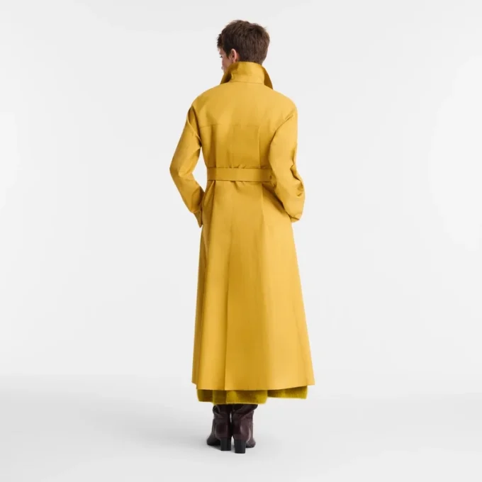 Muskat – Wasserabweisender Trenchcoat aus technischem Canvas