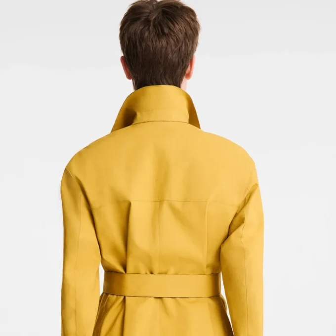 Muskat – Wasserabweisender Trenchcoat aus technischem Canvas