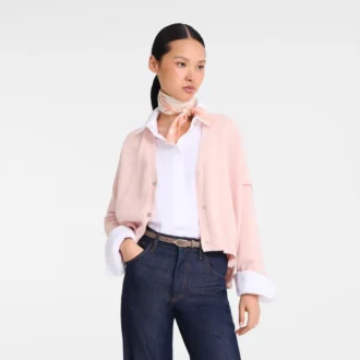 Petal Pink – Kaschmir-Sommerstola mit Wellenmuster