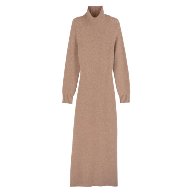 Pink Tea – Langes Strickkleid