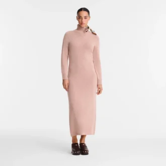 Pink Tea – Langes Strickkleid