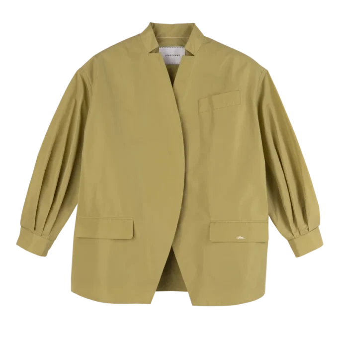 Pistazie – Kimonojacke aus technischem Taft