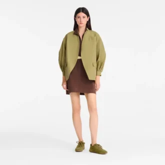 Pistazie – Kimonojacke aus technischem Taft