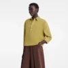 Pistazie – Leder-Poloshirt