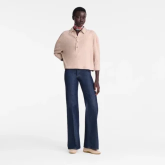 Rosa – Leder-Poloshirt