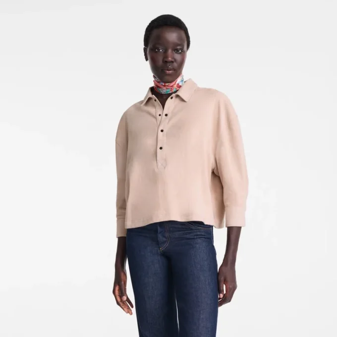 Rosa – Leder-Poloshirt Rosa – Leder-Poloshirt