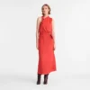 Rot – Gabardine-Kleid Rot – Gabardine-Kleid