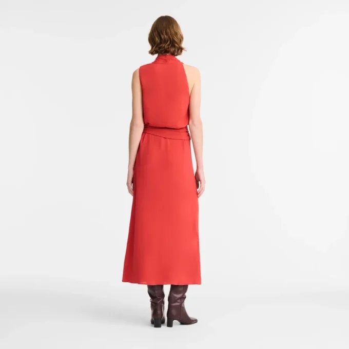 Rot – Gabardine-Kleid Rot – Gabardine-Kleid