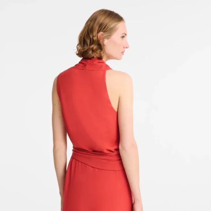 Rot – Gabardine-Kleid Rot – Gabardine-Kleid