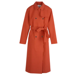 Rot – Wasserabweisender Trenchcoat aus technischem Canvas