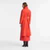 Rot – Wasserabweisender Trenchcoat aus technischem Canvas