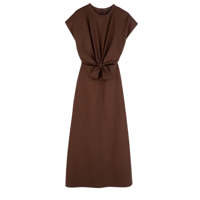 Schokoladenbraun – Popeline-Kleid Schokoladenbraun – Popeline-Kleid