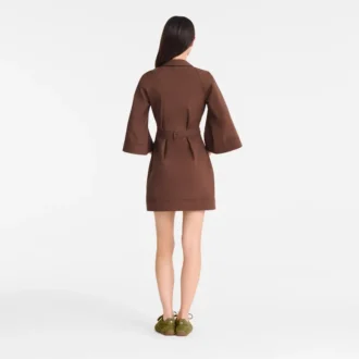 Schokoladenbraun – Popeline-Kleid