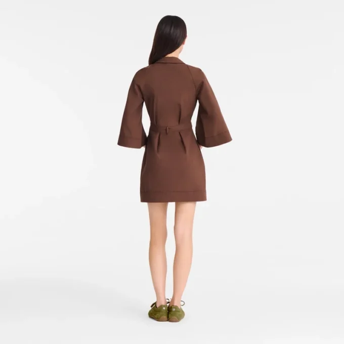 Schokoladenbraun – Popeline-Kleid Schokoladenbraun – Popeline-Kleid