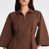 Schokoladenbraun – Popeline-Kleid Schokoladenbraun – Popeline-Kleid