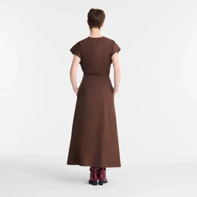 Schokoladenbraun – Popeline-Kleid Schokoladenbraun – Popeline-Kleid