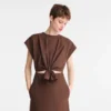 Schokoladenbraun – Popeline-Kleid Schokoladenbraun – Popeline-Kleid
