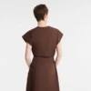 Schokoladenbraun – Popeline-Kleid Schokoladenbraun – Popeline-Kleid