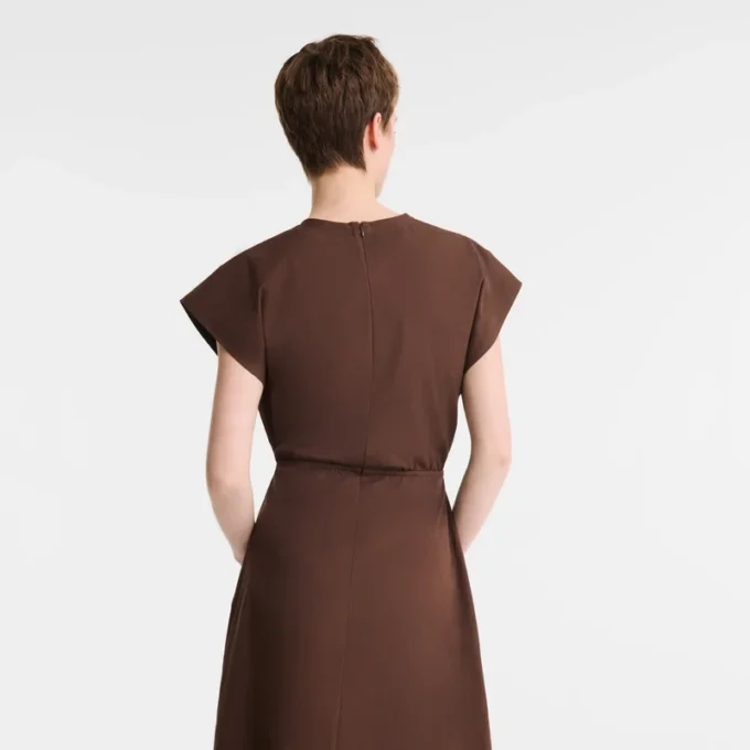 Schokoladenbraun – Popeline-Kleid Schokoladenbraun – Popeline-Kleid
