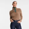 Schokoladenbraun – Strickpullover mit hohem Kragen Schokoladenbraun – Strickpullover mit hohem Kragen