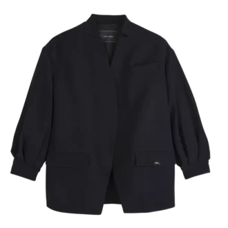 Schwarz – Crêpe-Jacke