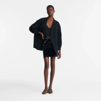 Schwarz – Crêpe-Jacke