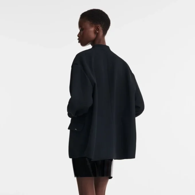 Schwarz – Crêpe-Jacke Schwarz – Crêpe-Jacke
