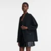 Schwarz – Crêpe-Jacke Schwarz – Crêpe-Jacke