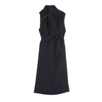 Schwarz – Fließendes Kreppkleid