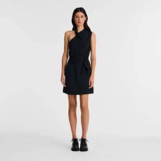 Schwarz – Fließendes Kreppkleid