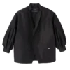 Schwarz – Kimonojacke aus technischem Taft Schwarz – Kimonojacke aus technischem Taft