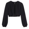Schwarz – Krepp-Oberteil Schwarz – Krepp-Oberteil