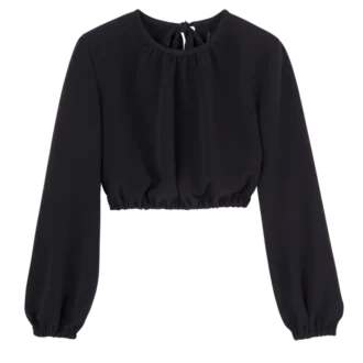 Schwarz – Krepp-Oberteil