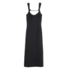 Schwarz – Langes Kleid aus Krepp Schwarz – Langes Kleid aus Krepp