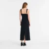Schwarz – Langes Kleid aus Krepp Schwarz – Langes Kleid aus Krepp