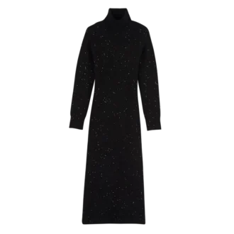 Schwarz – Langes Strickkleid