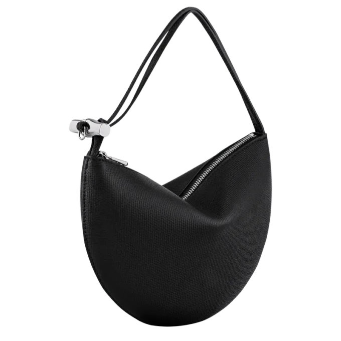 Schwarz – Leder-Clutch Le Roseau