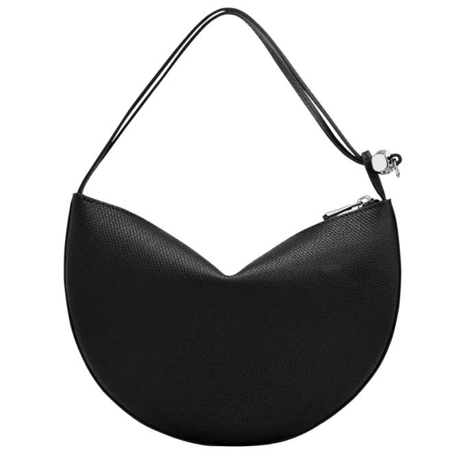 Schwarz – Leder-Clutch Le Roseau