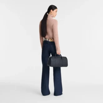 Schwarz – Lederhandtasche Daylong L