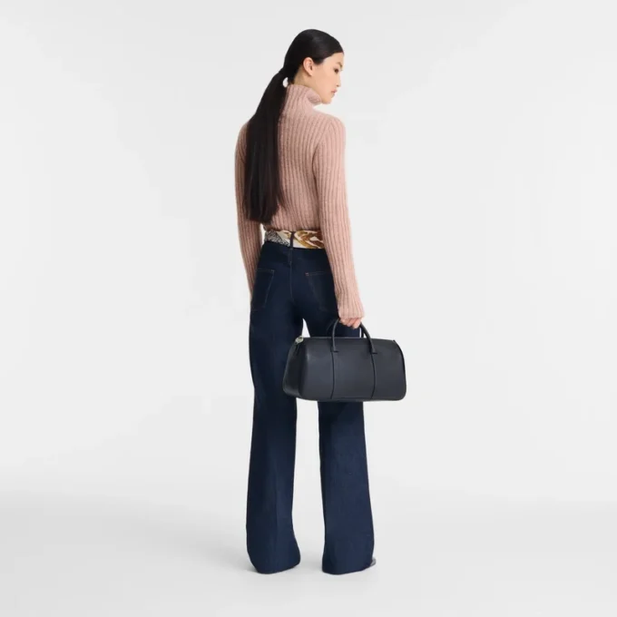 Schwarz – Lederhandtasche Daylong L