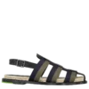 Schwarz – Ledersandalen mit Schattenmuster Schwarz – Ledersandalen mit Schattenmuster